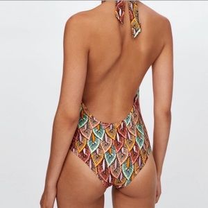 ZARA Leaf Print One Piece